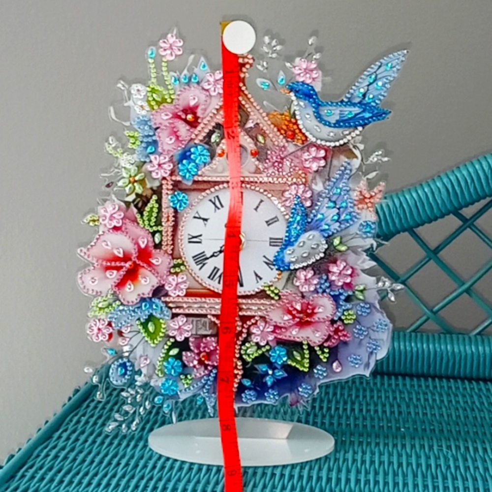 New Handmade Beaded Bird Clock - Picture 8 of 8